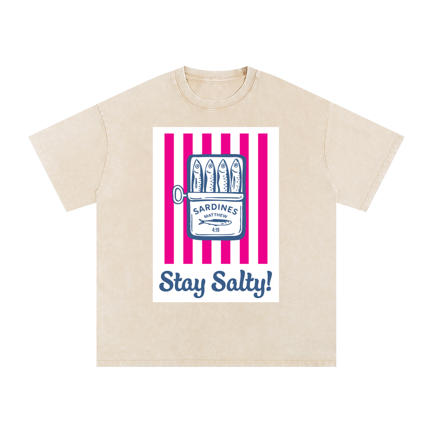 Stay Salty Snow Washed Oversized Cotton T-Shirt